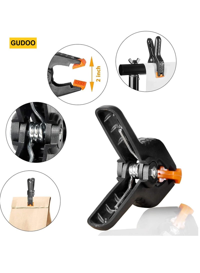 GUDOO طقم حامل خلفية للصور طقم تصوير نظام دعم حامل خلفية قابل للتعديل لتصوير الاستوديو دعامة خلفية لحفلات الزفاف 2 × 3 م - Image 3